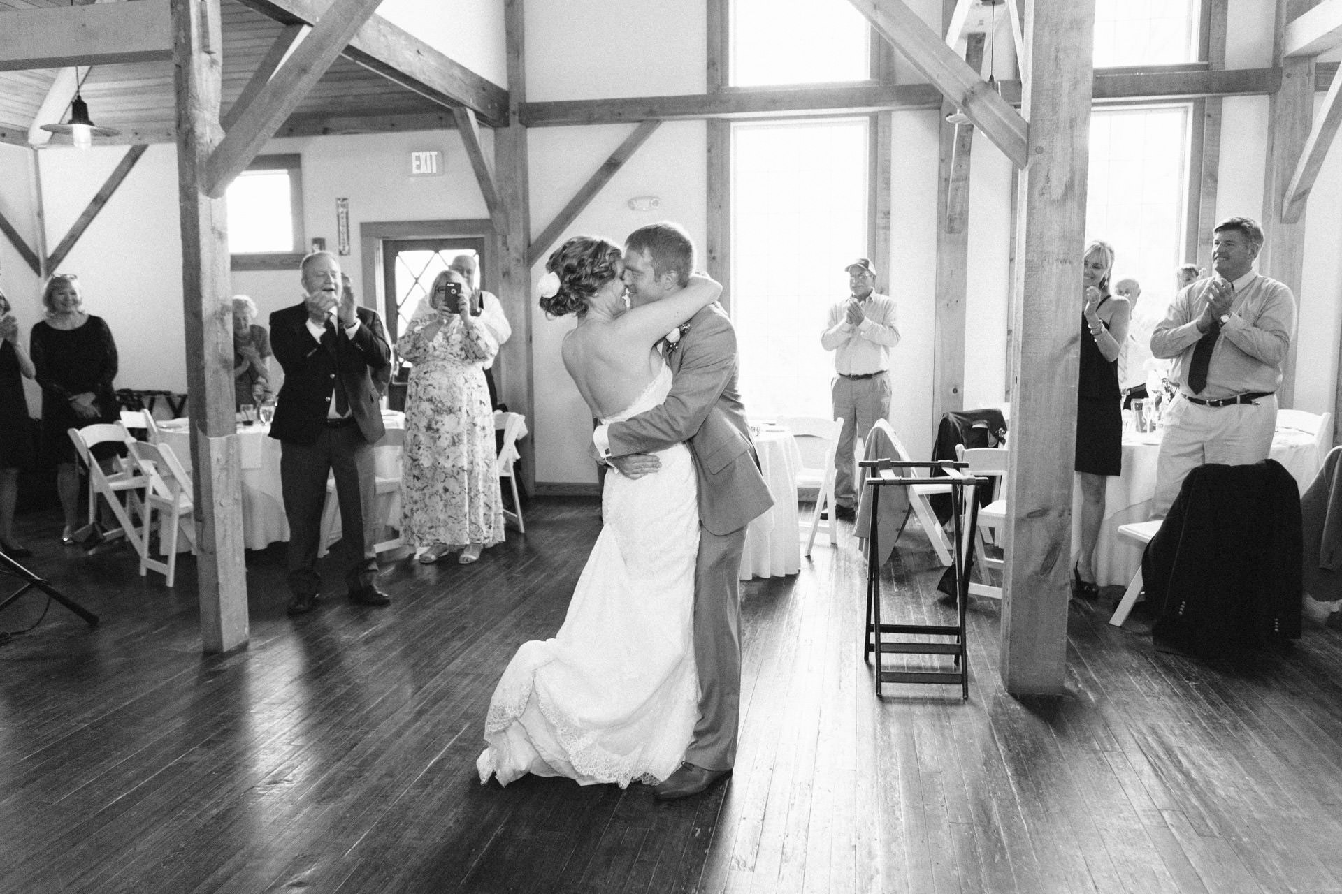 Bride and Groom during their first dance